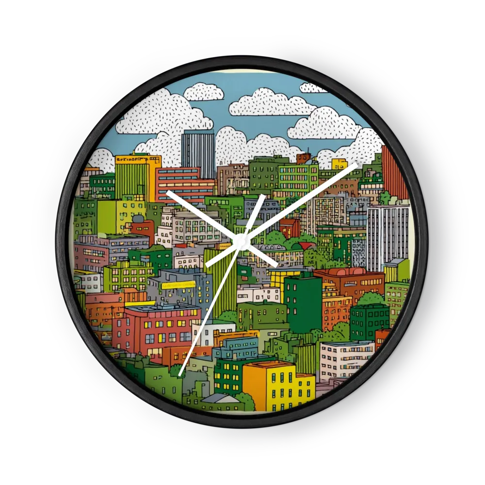 Dense Cityscape with Clouds