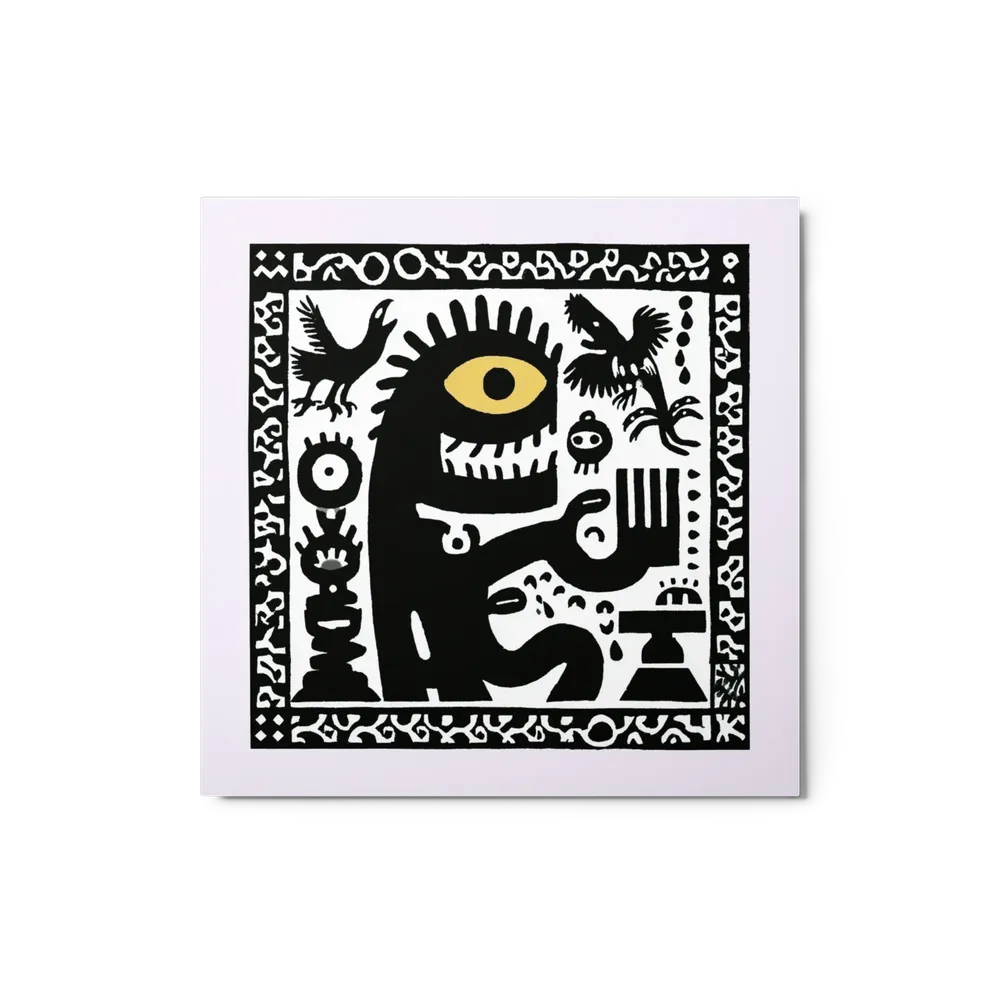 Totemic Monster and Birds | Art Print
