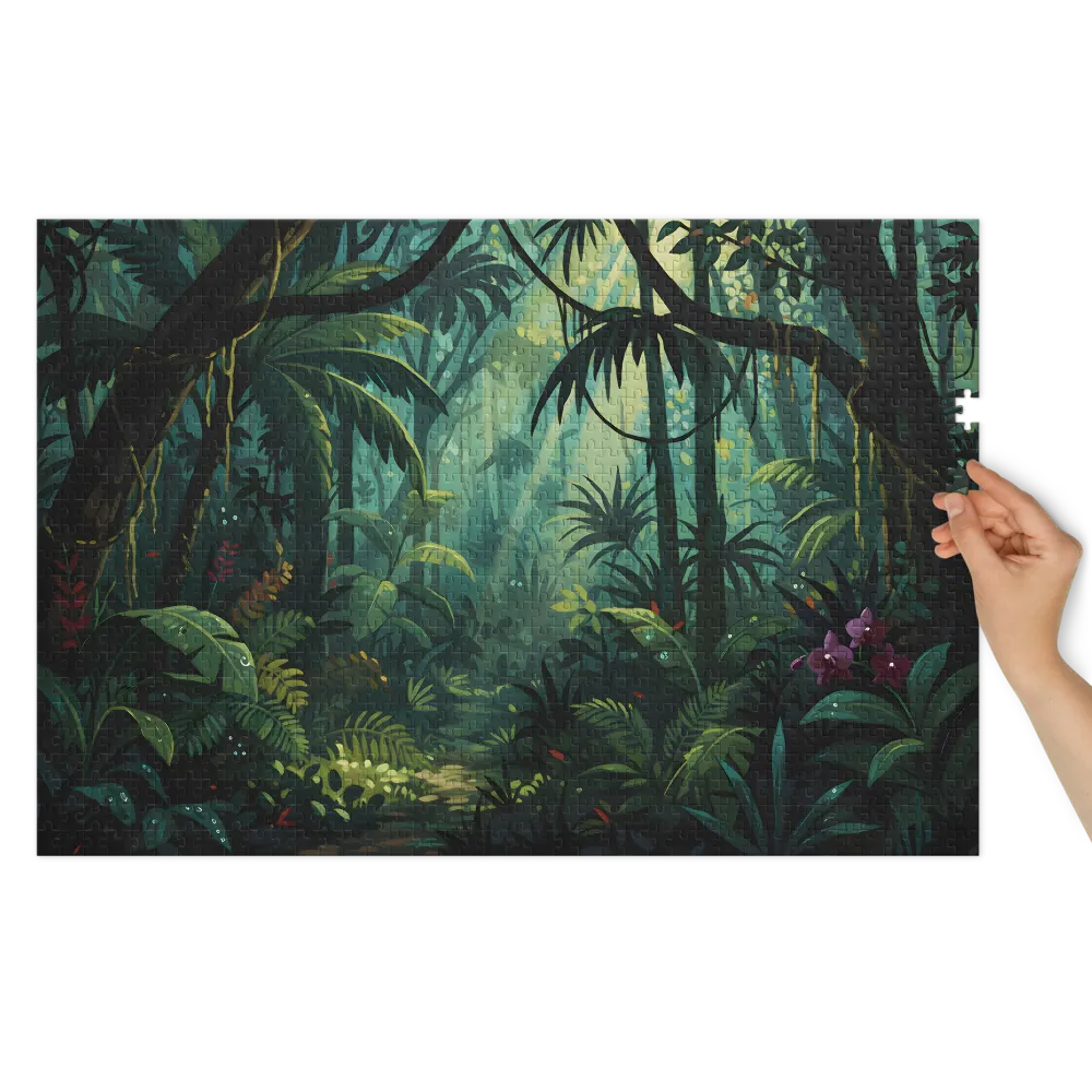 Sunlight Through Canopy 
 Jigsaw Puzzle in Tin Box