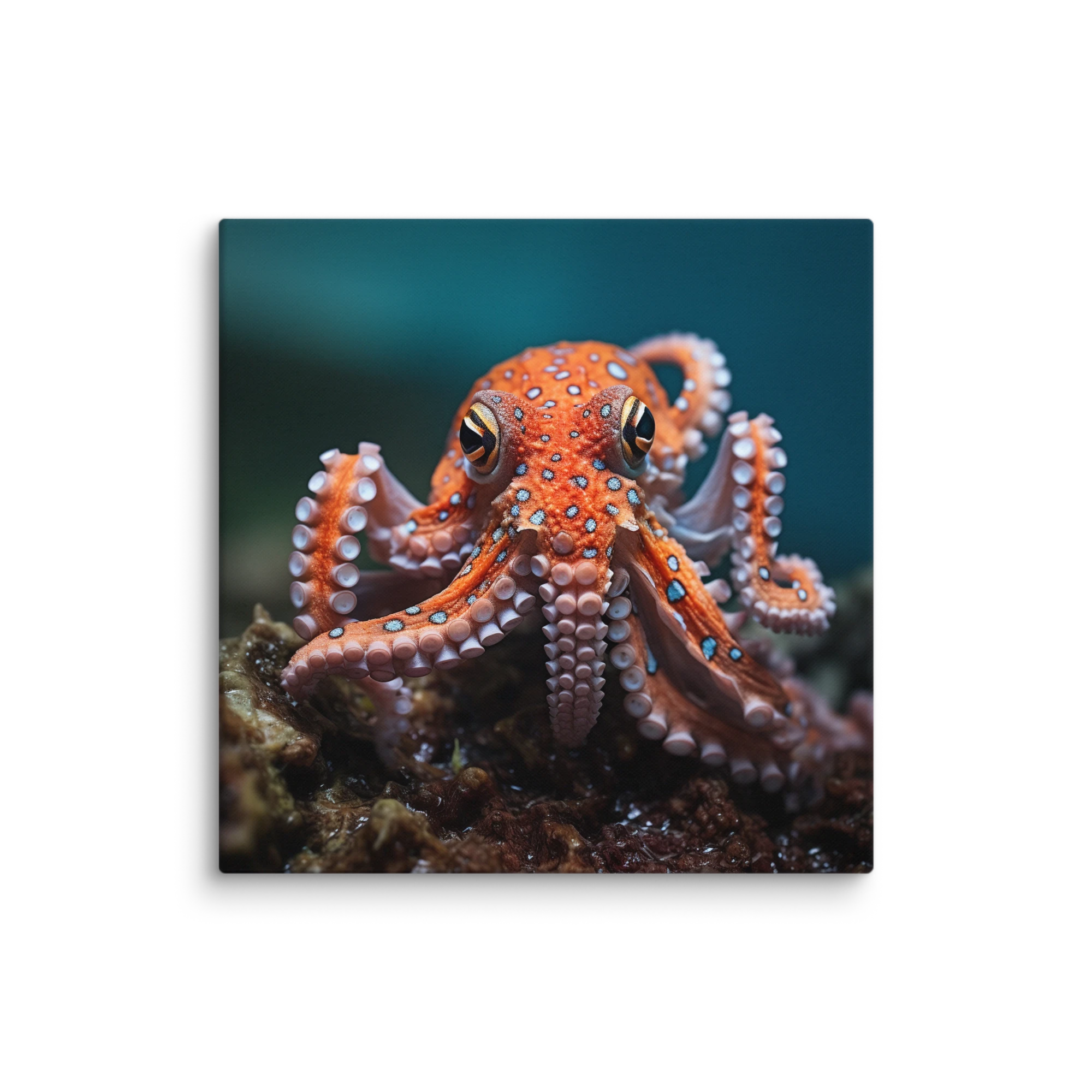 Vibrant Orange Octopus Macro Photography