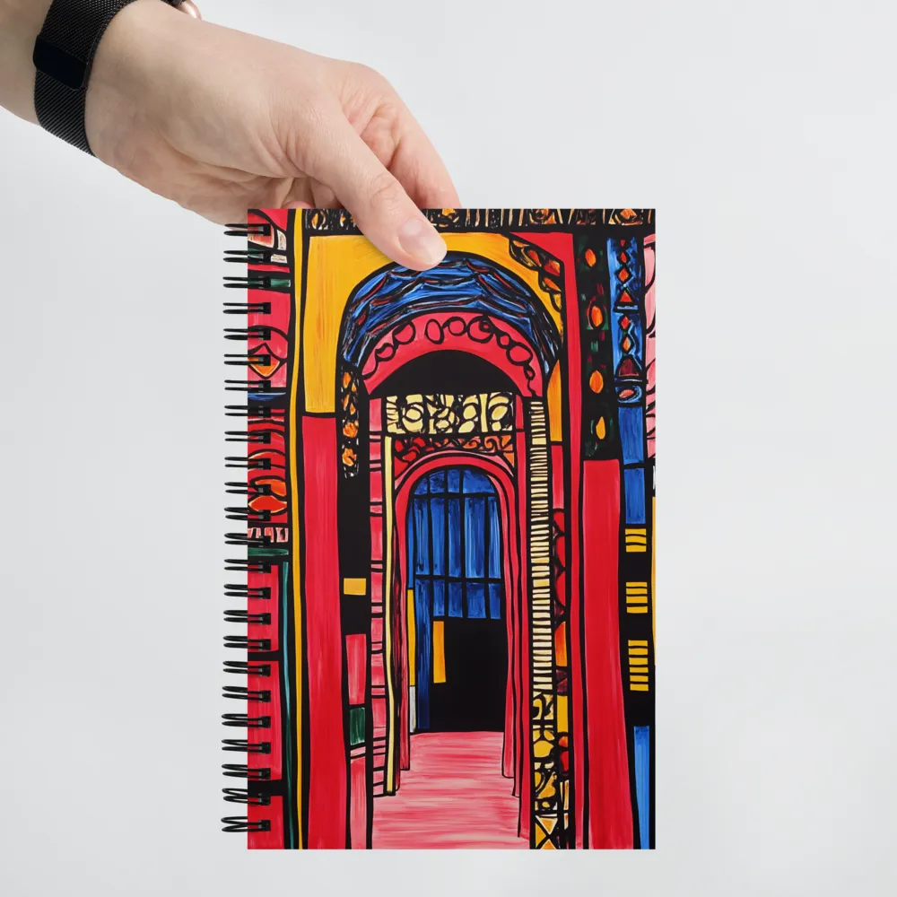 Vibrant Stained Archway 
 Spiral Notebook | 140 pages