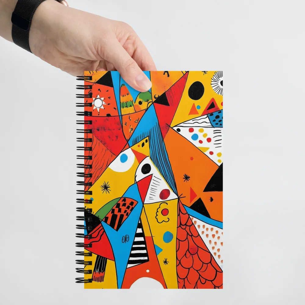 Vibrant Geometric Abstraction 
 Spiral Notebook | 140 pages