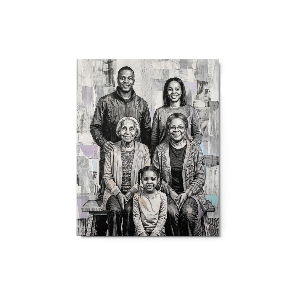 Family Portrait — Striation Collage