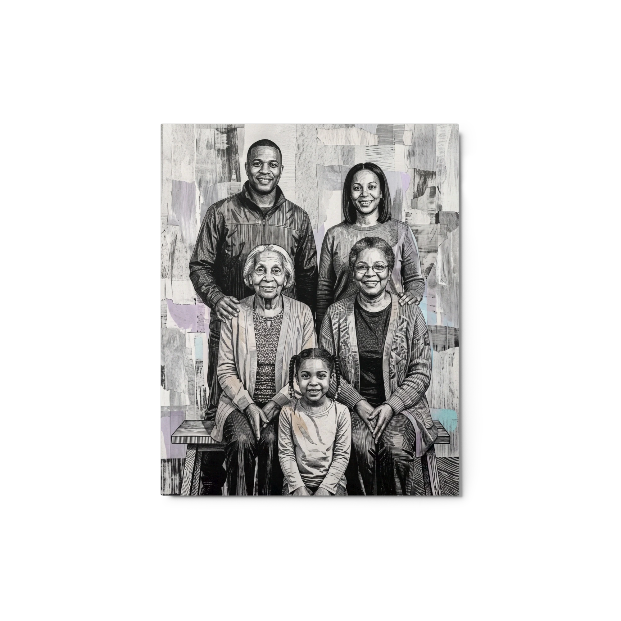 Family Portrait — Striation Collage