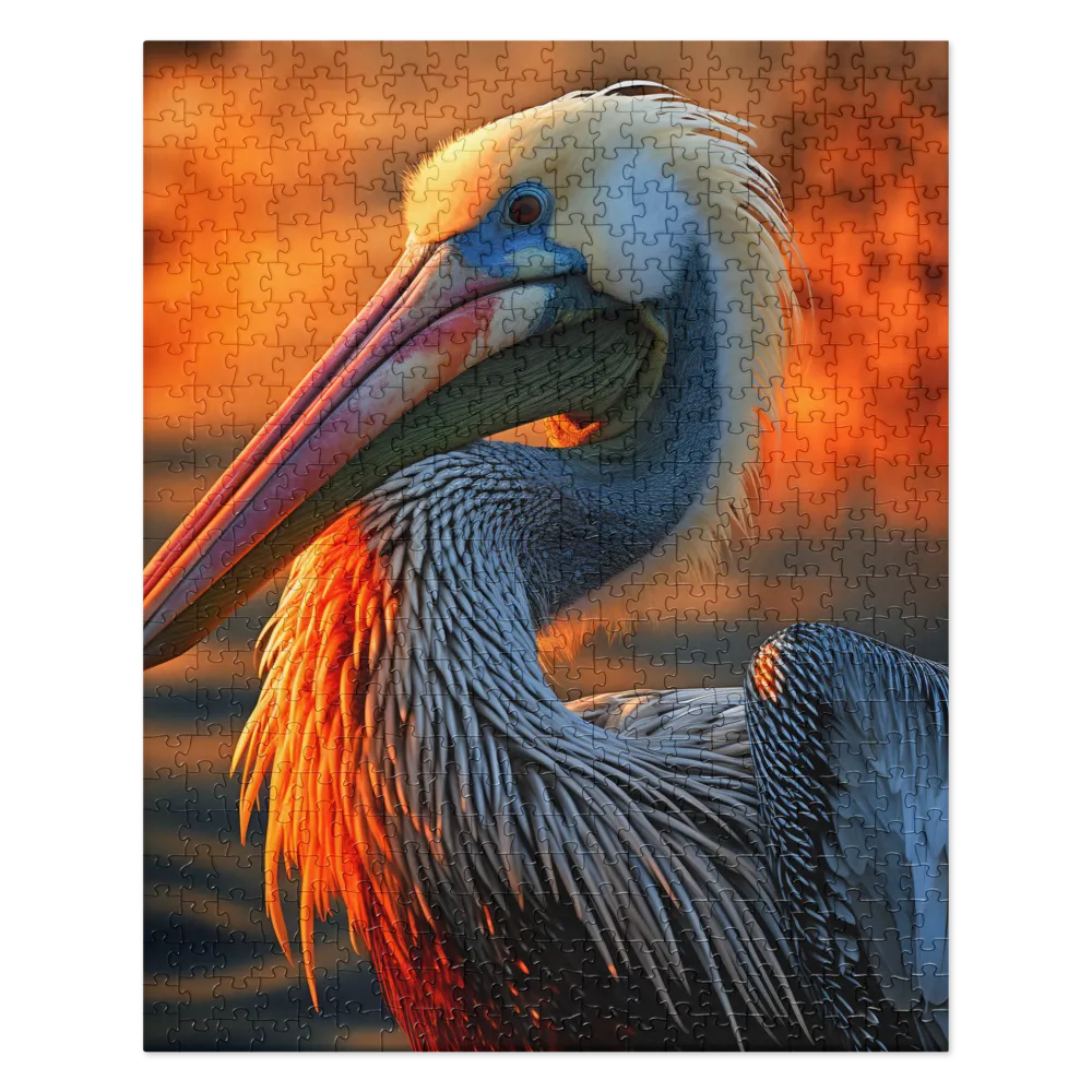Elegance of the Pelican at Sunset
