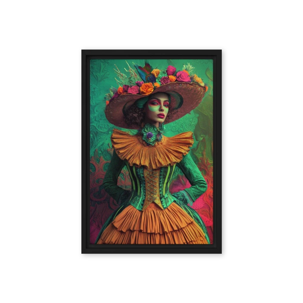 Surreal Woman in Colorful Costume