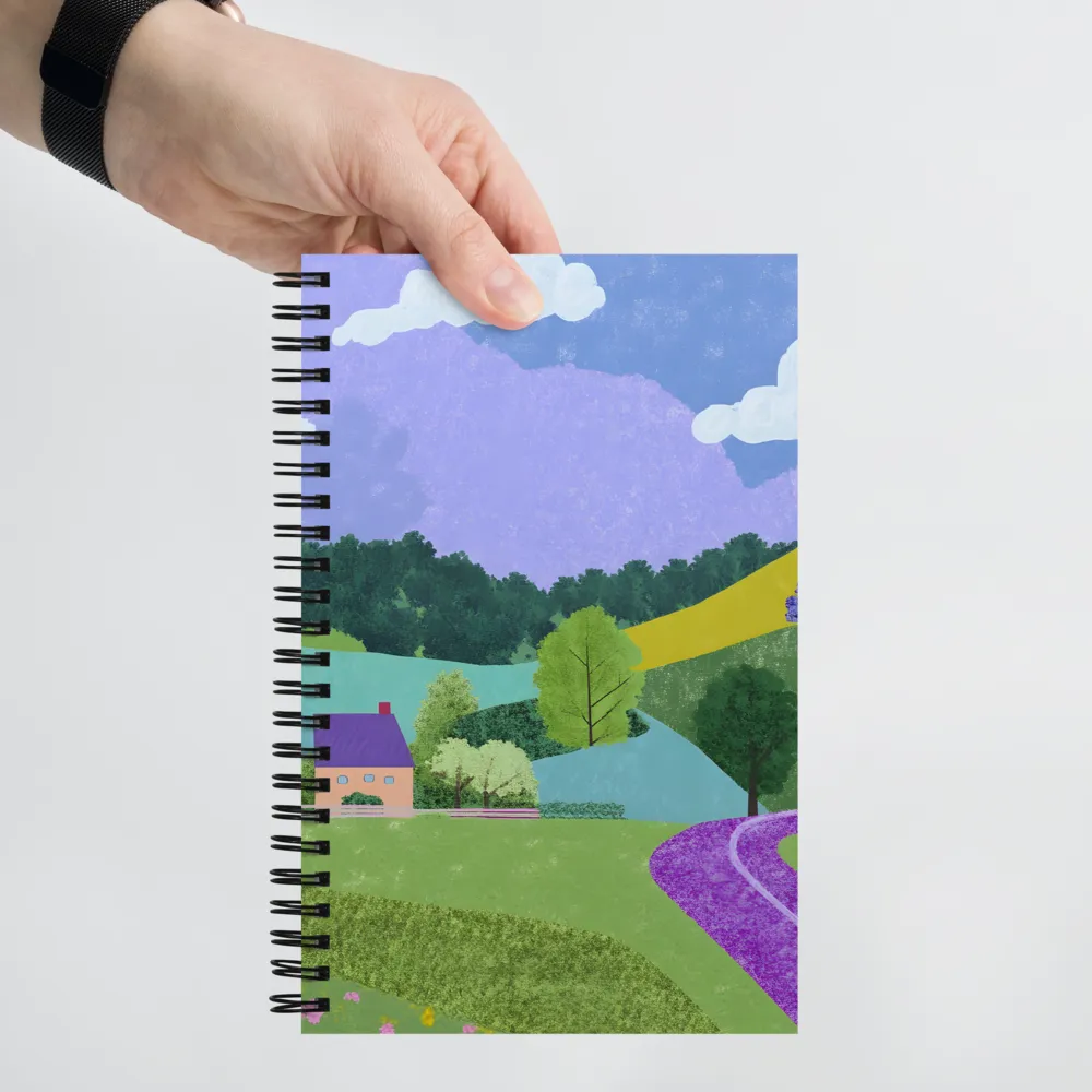 Textured Hillside Retreat 
 Spiral Notebook | 140 pages