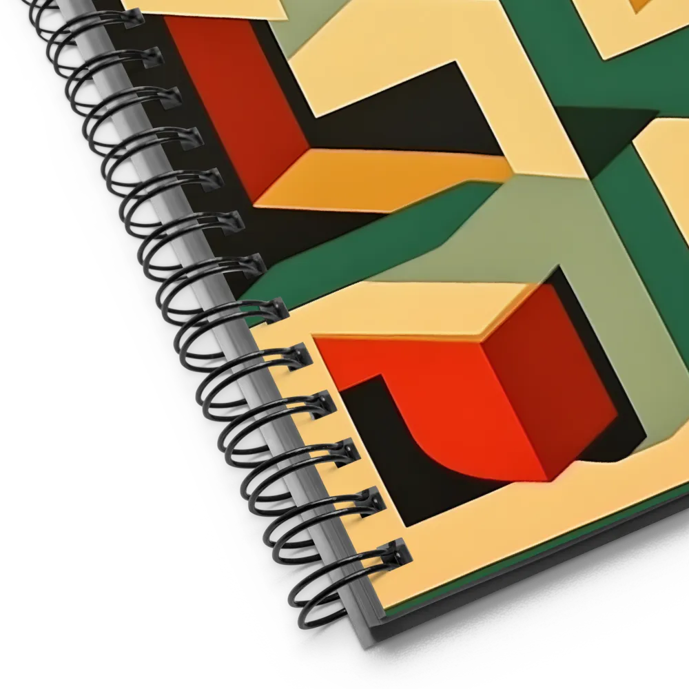 Geometric Illusion Pattern 
 Spiral Notebook | 140 pages
