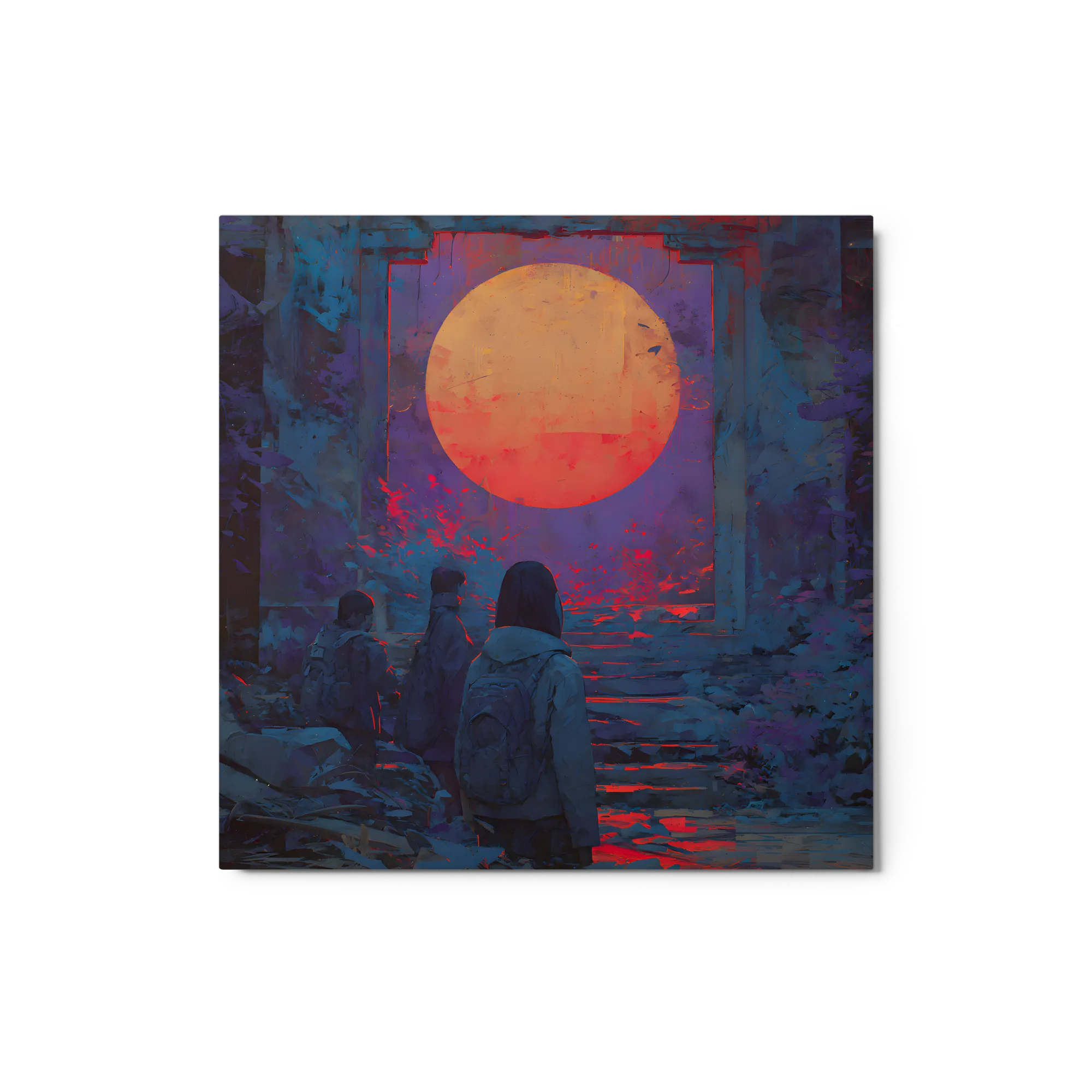 Dystopian Sun Gate 
 Canvas | 16″x 16″