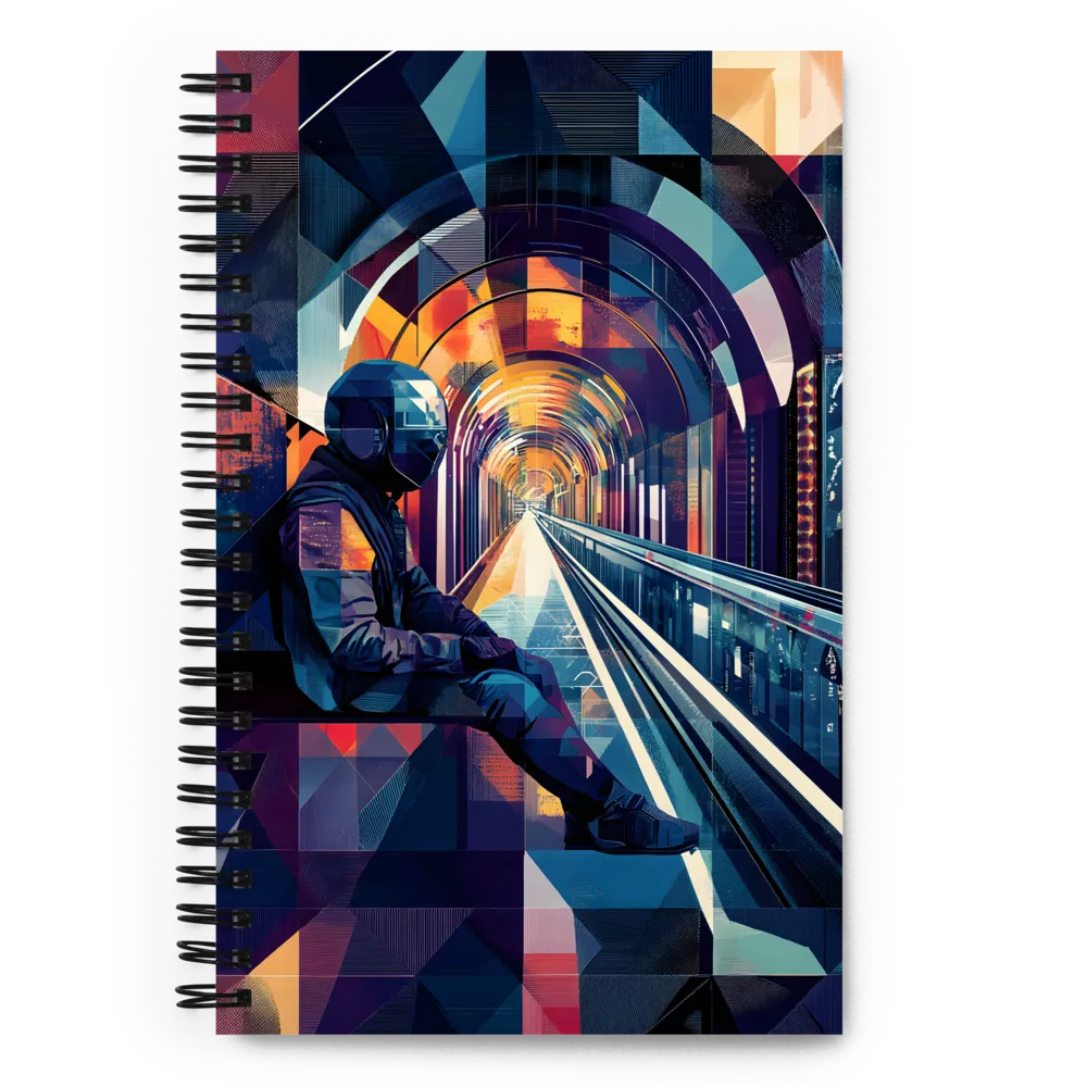 Futuristic Subway Geometry 
 Spiral Notebook | 140 pages