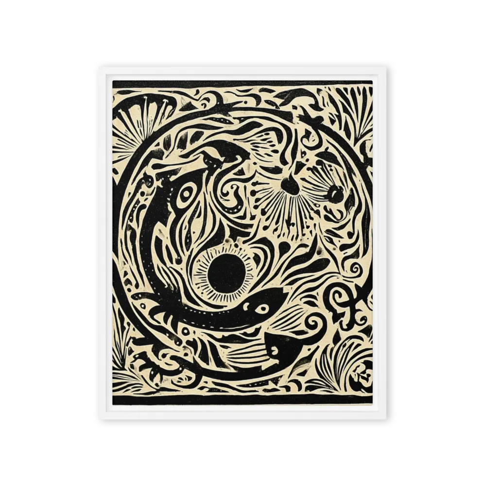 Abyssal Swirl 
 Poster with Black Frame | 14″x 14″