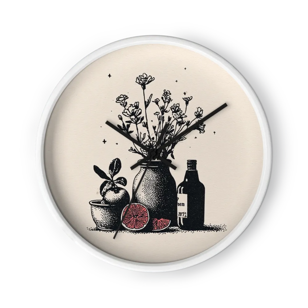 Pointillism Wall Clocks — Stipple, Dot, Halftone