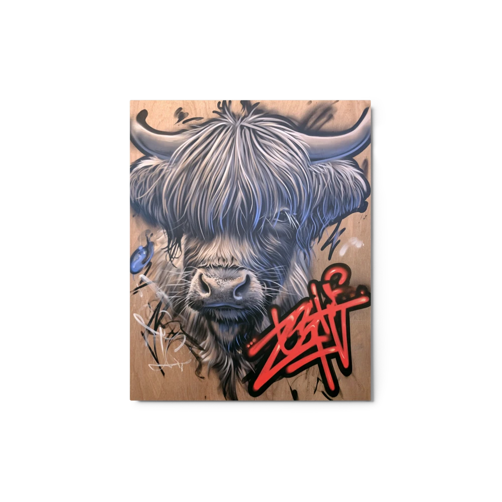 Highland Cow and Red Tag | Art Print