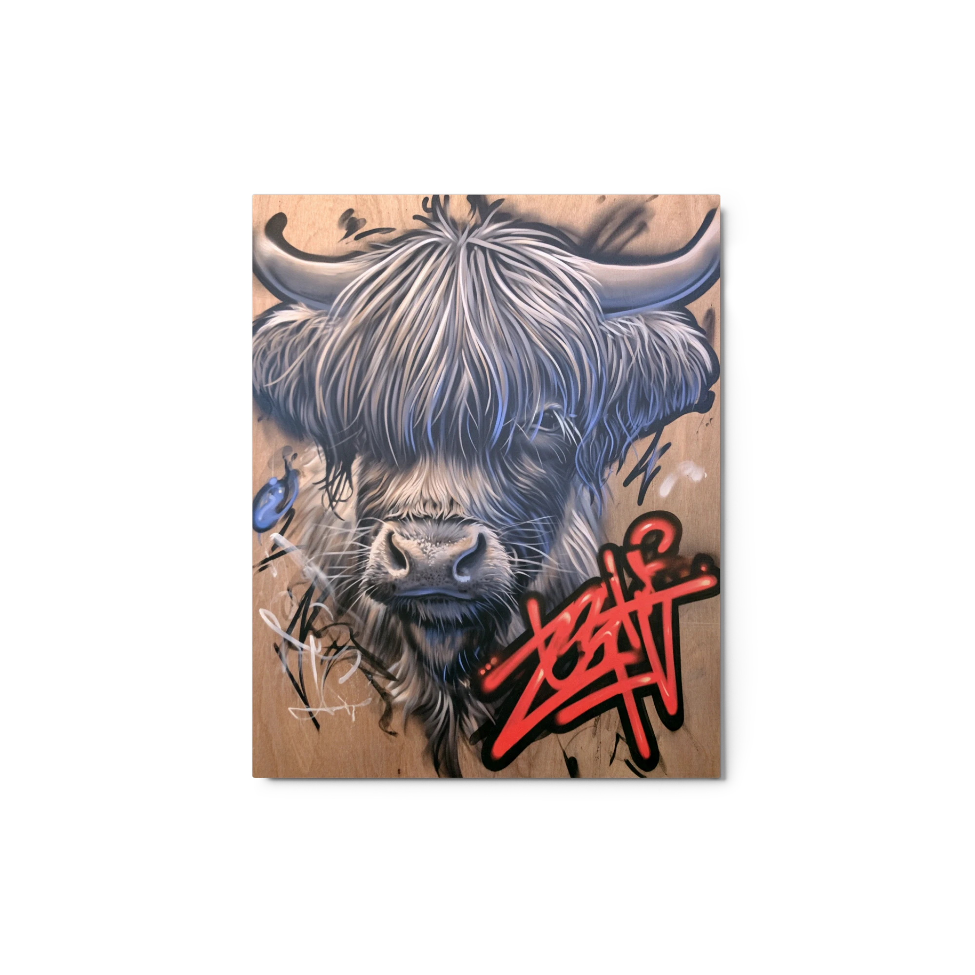 Highland Cow and Red Tag