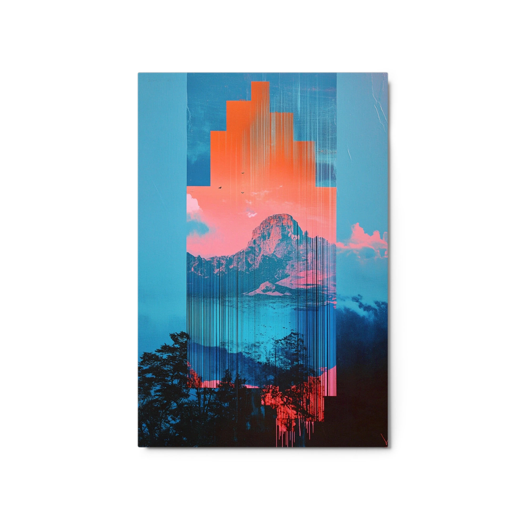 Stylized Mountain Landscape Art