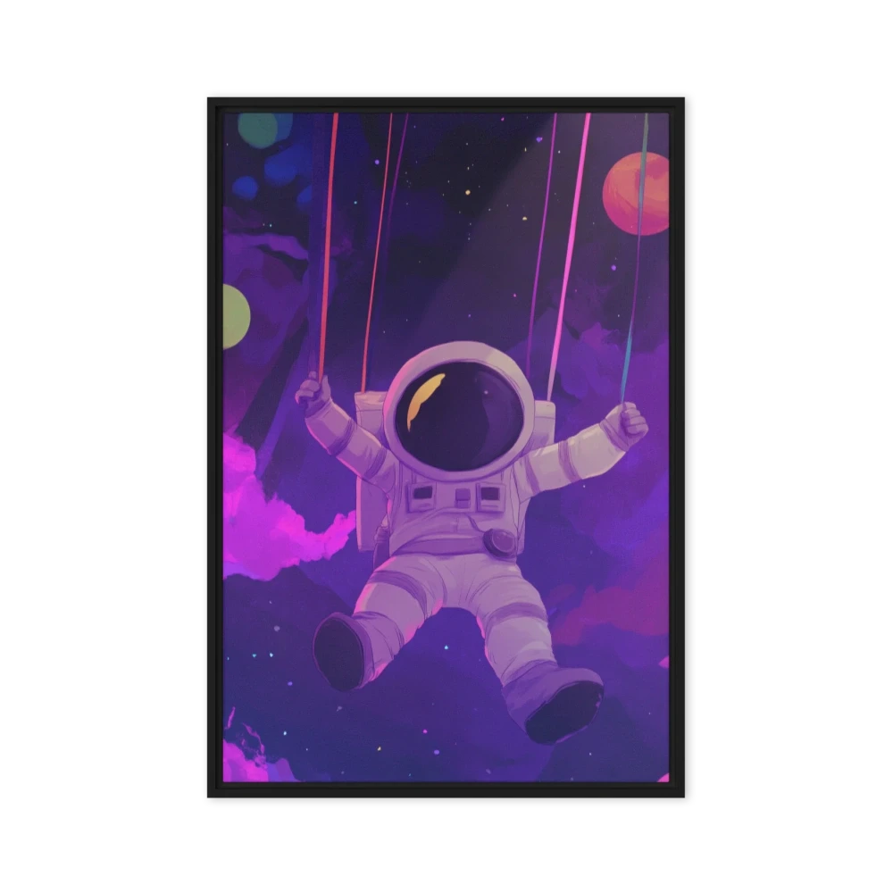 Whimsical Astronaut in Space