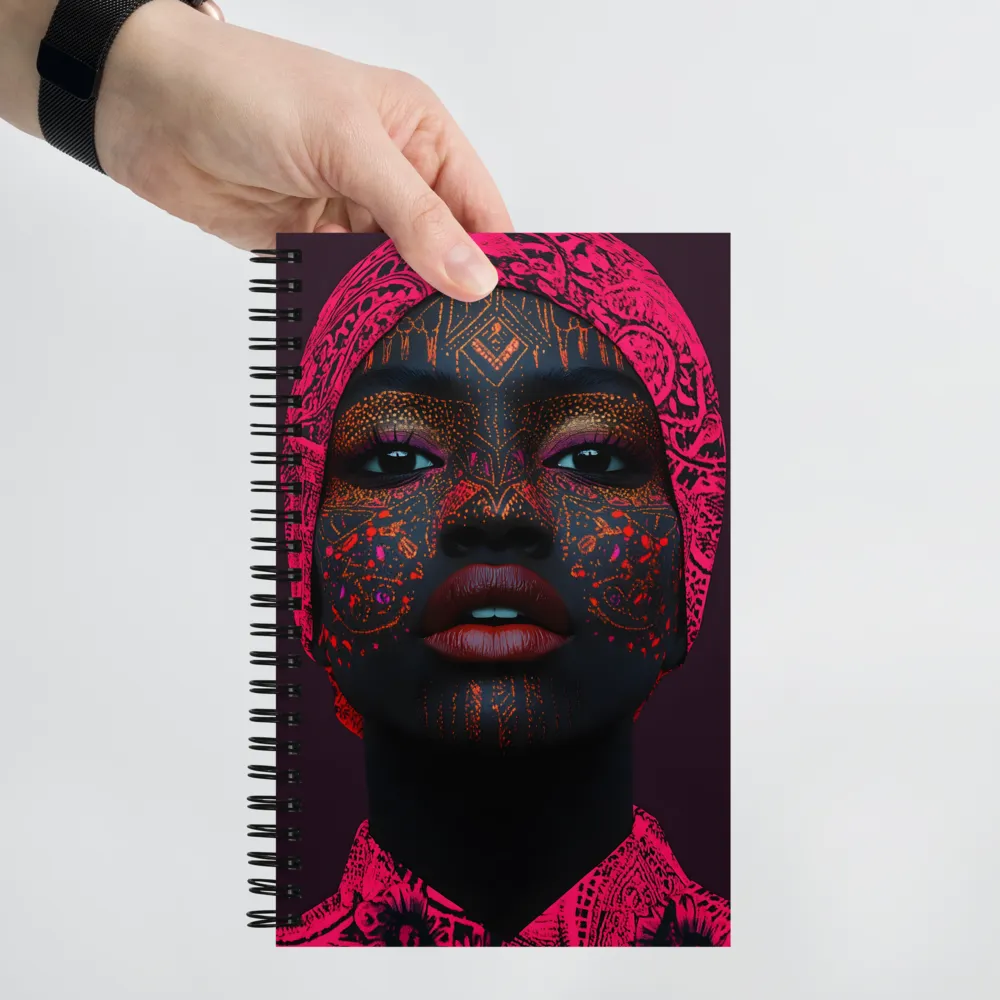 Vibrant Face Art Portrait 
 Spiral Notebook | 140 pages