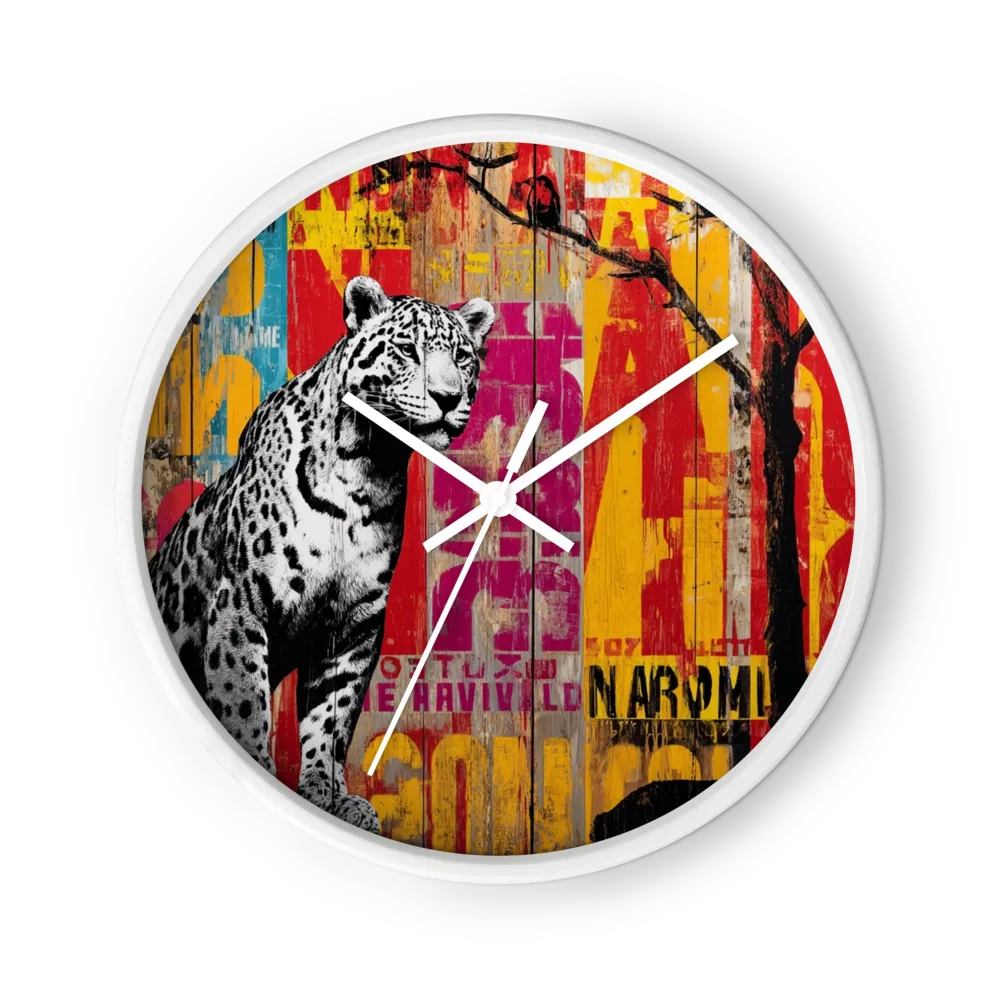 Urban Jaguar Collage | Wandklok
