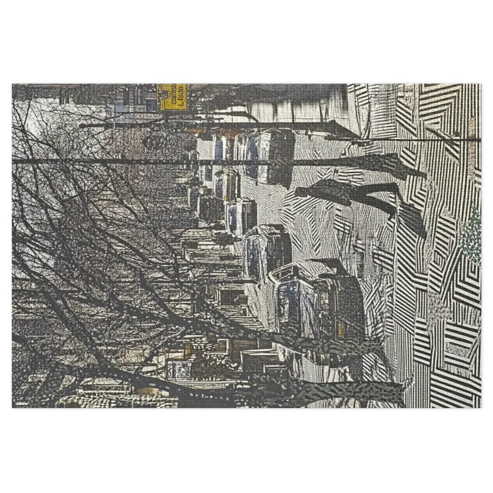 Optical City Scape 
 Jigsaw Puzzle in Tin Box