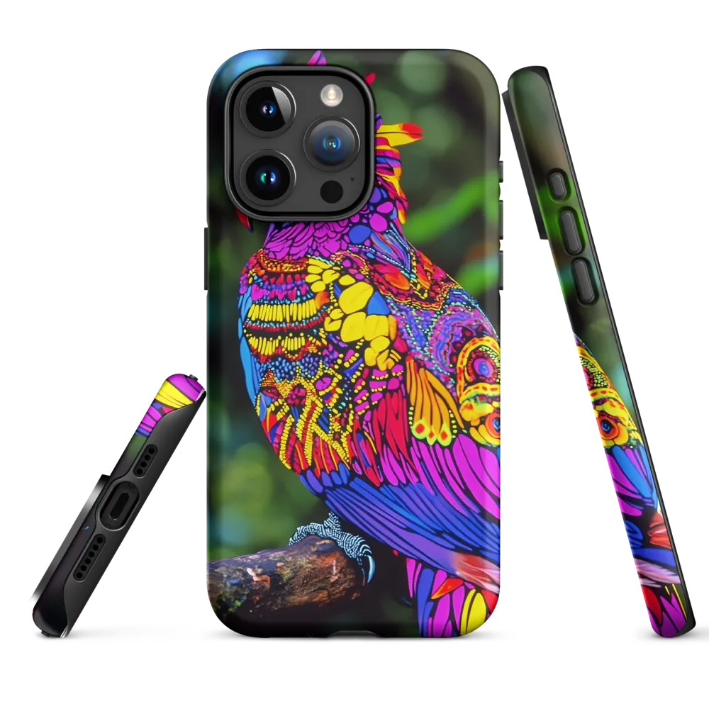 Vibrant Multicolored Parrot Illustration | Phone Case