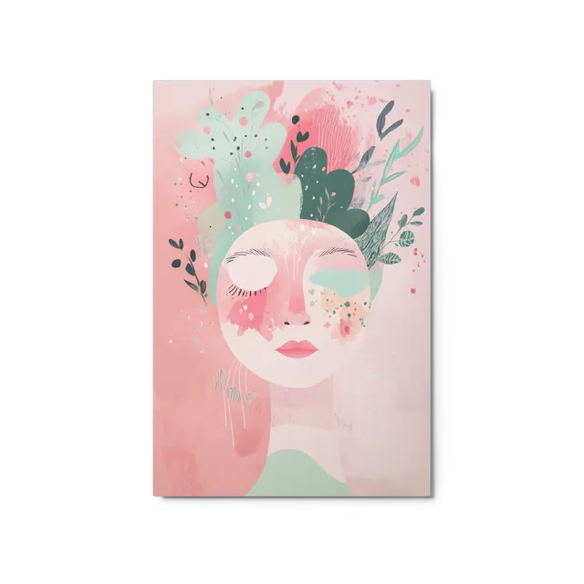 Floral Serenity Portrait | Art Print