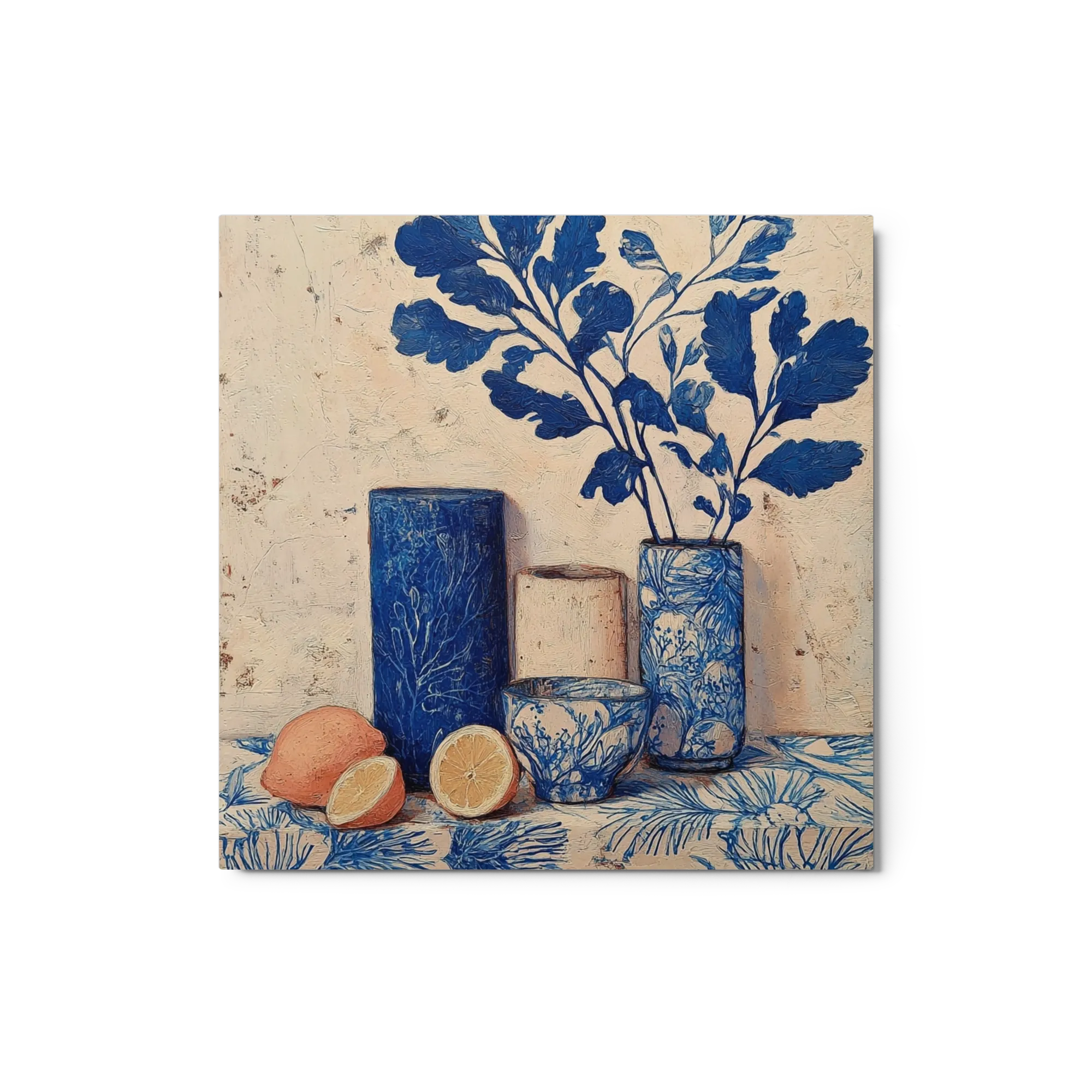 Blue Foliage and Lemons