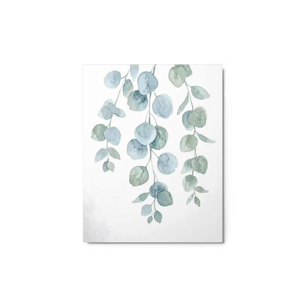Serene Eucalyptus Branches 
 Canvas with White Frame