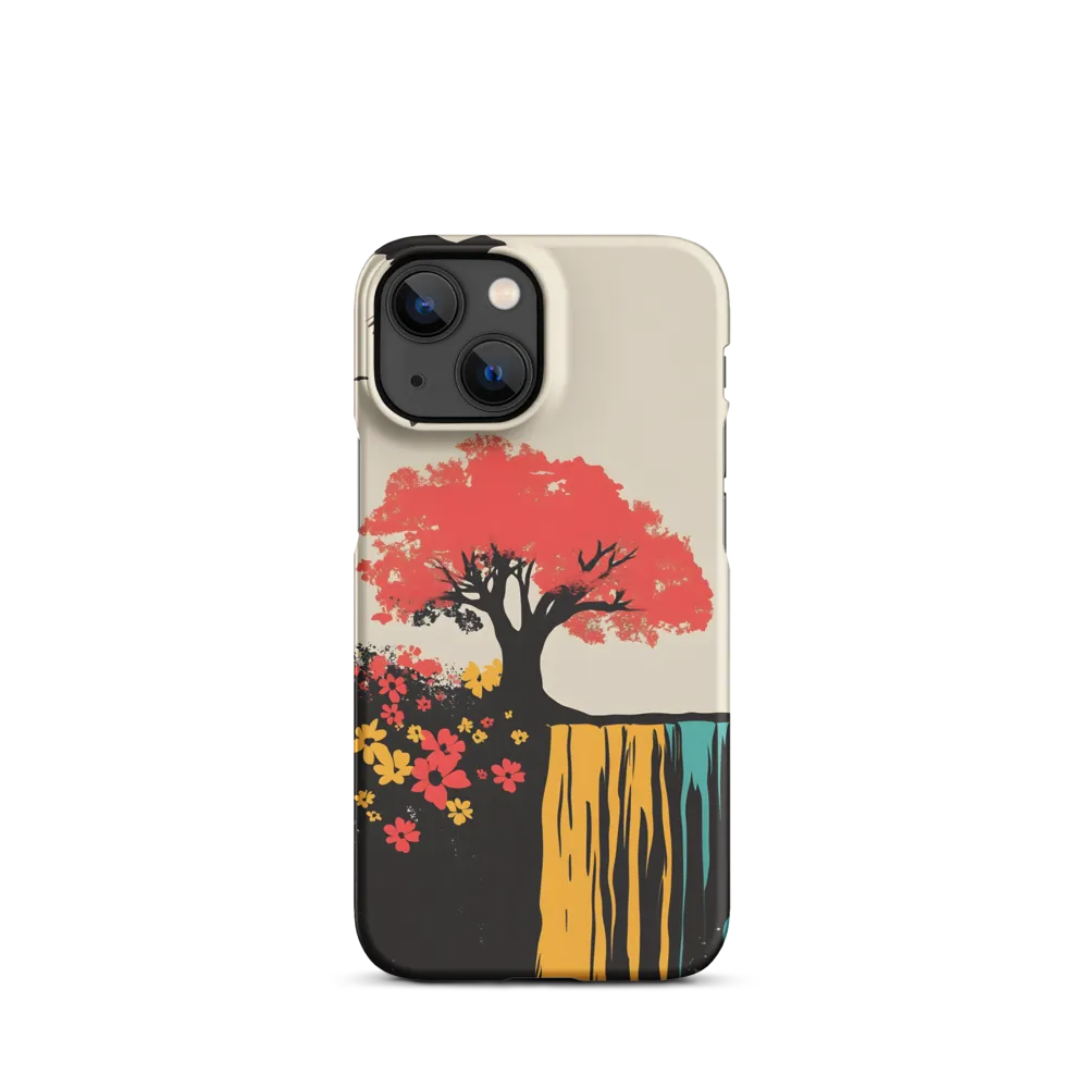 Tree and Waterfall Illustration | Phone Case
