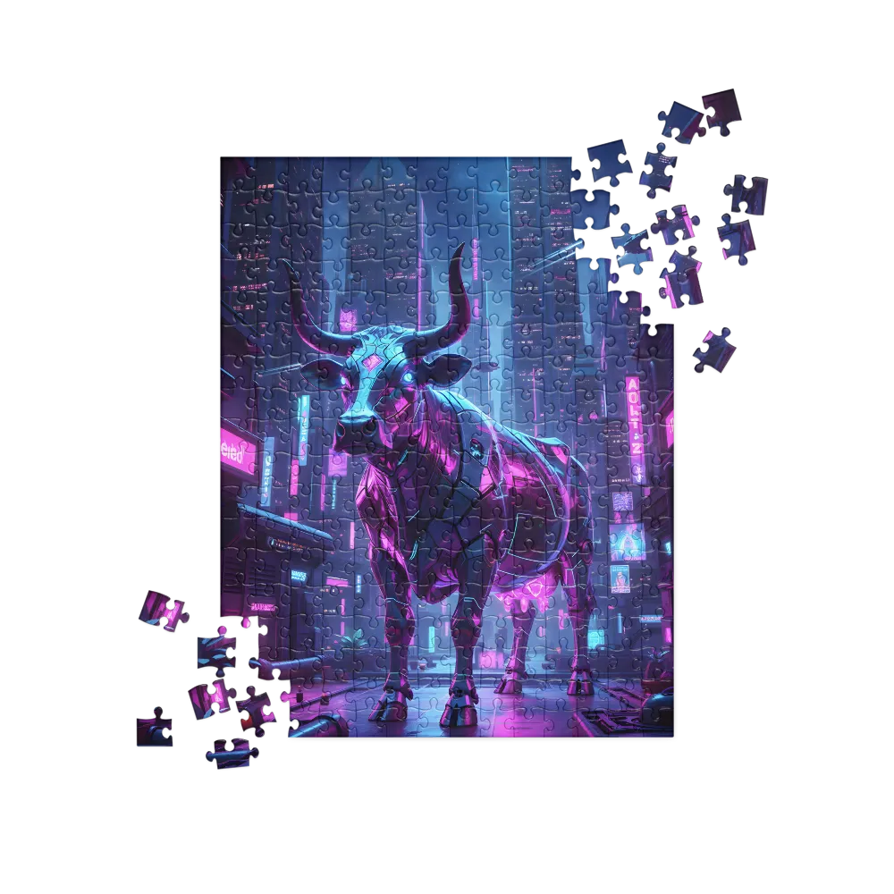 Neon Mech Cow 
 Jigsaw Puzzle