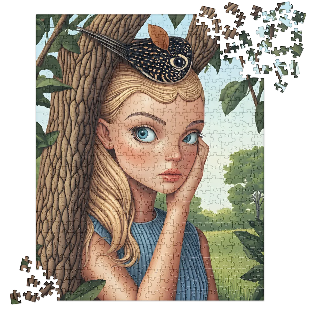 Curious Glance 
 Jigsaw Puzzle in Tin Box