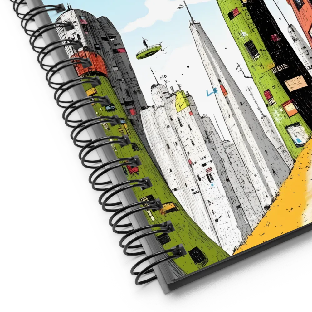 Whimsical Urban Future 
 Spiral Notebook | 140 pages