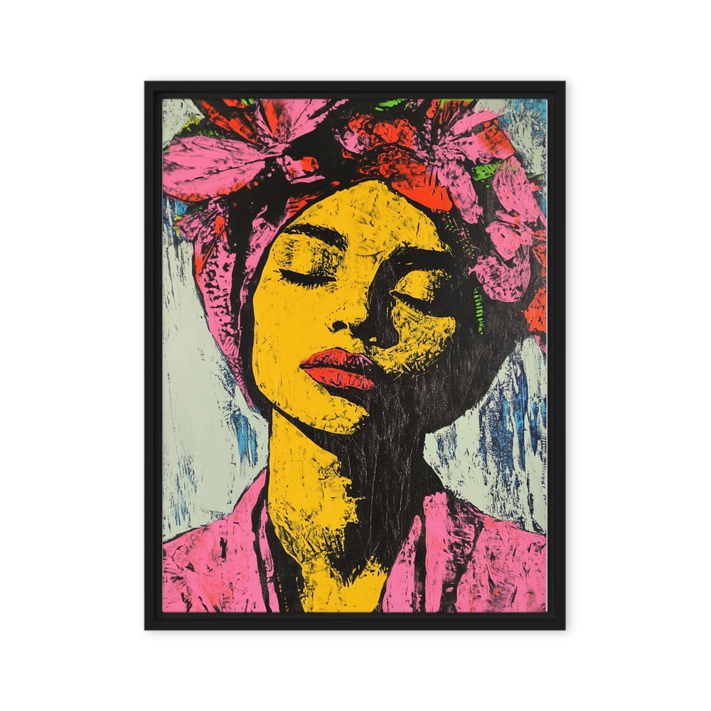 Floral Headwrap Portrait | Art Print