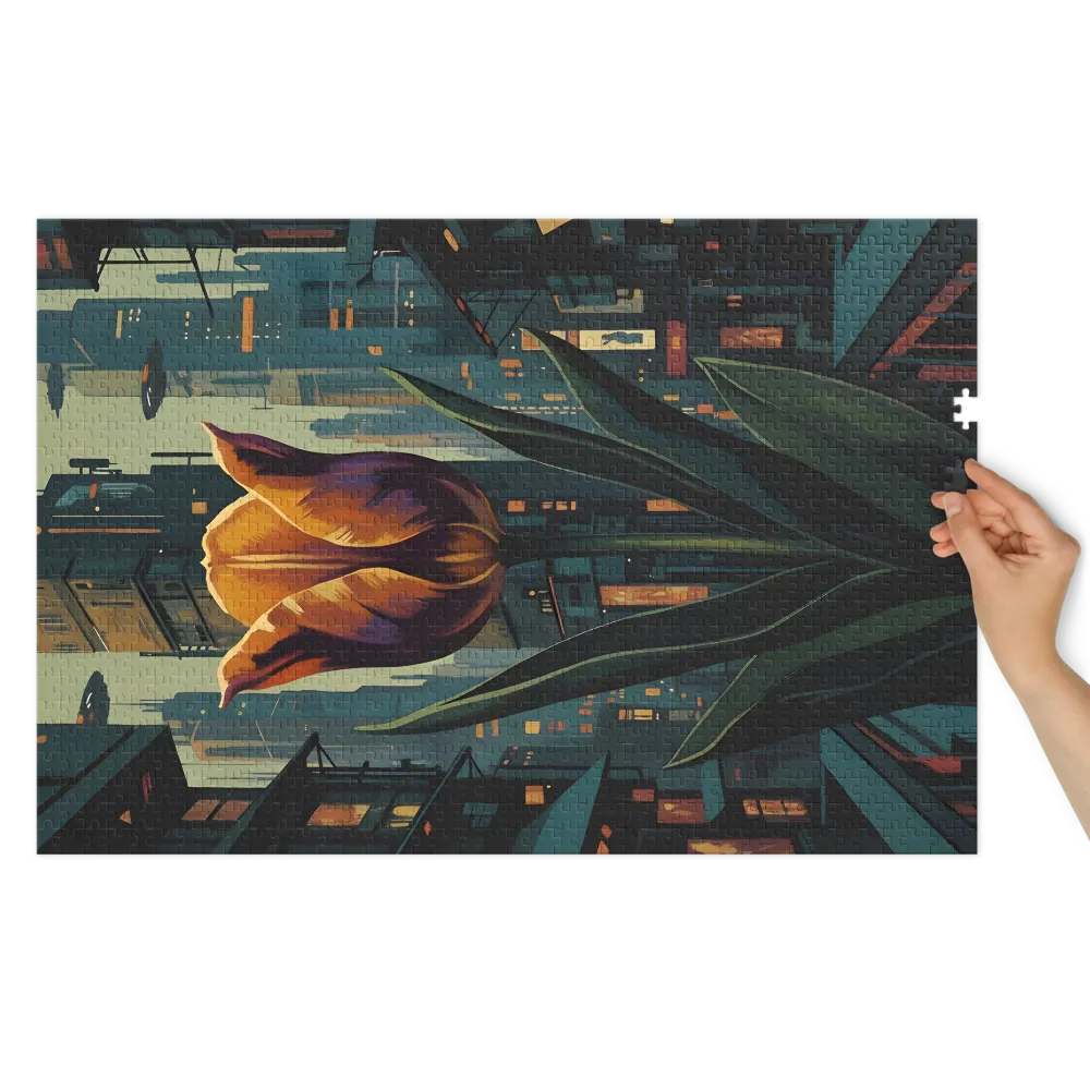 Neon City Tulip | Jigsaw Puzzles