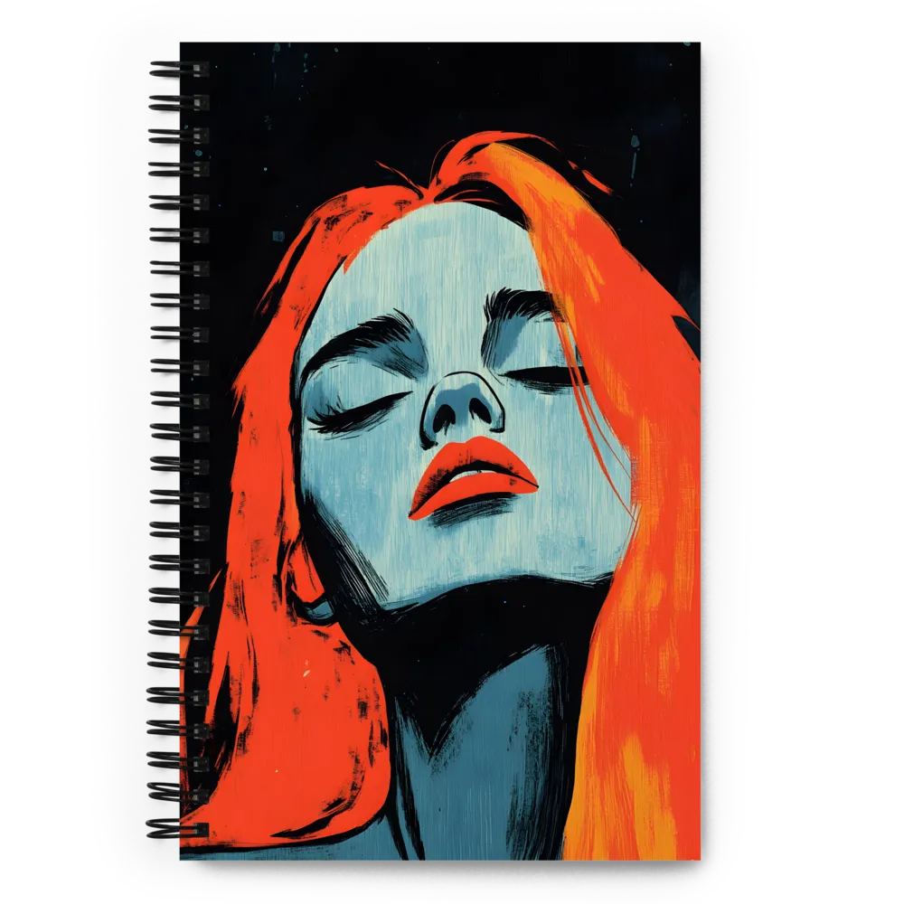 Serene Vermillion Gaze 
 Spiral Notebook | 140 pages