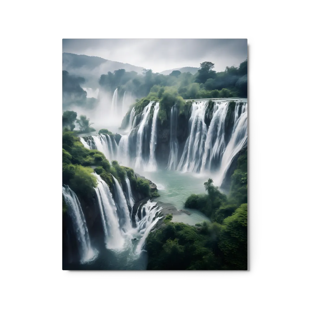 Dramatic Waterfalls in Lush Landscape