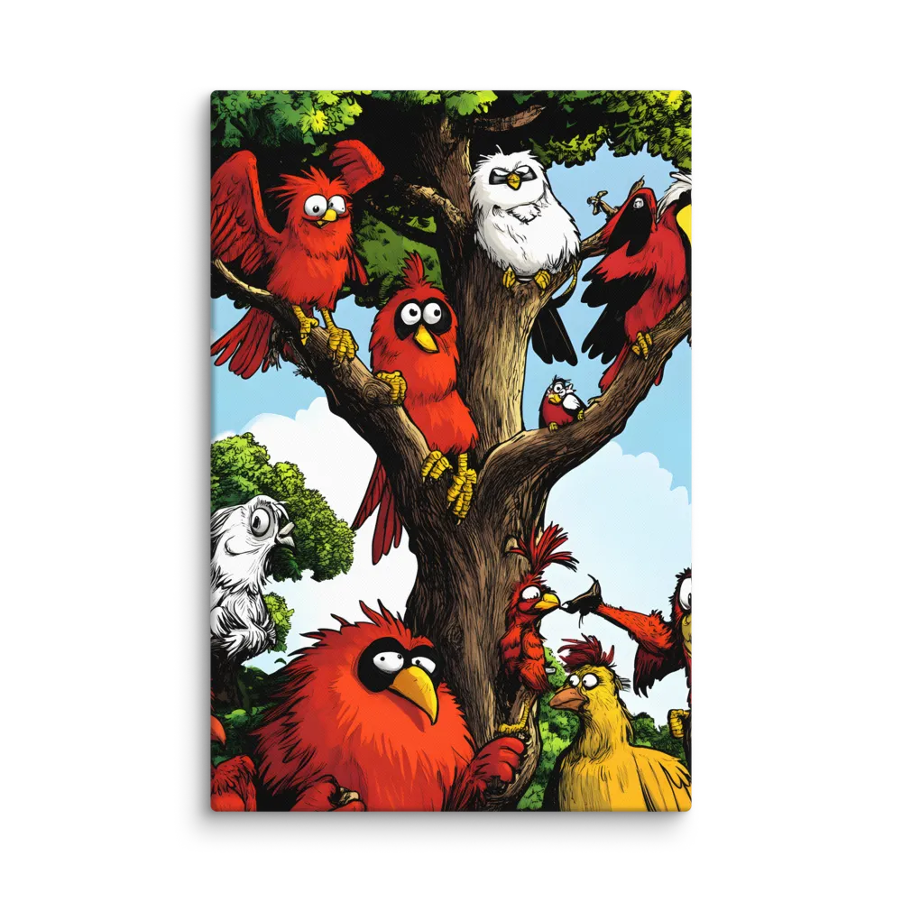 Avian Assembly 
 Canvas | 32″x 48″