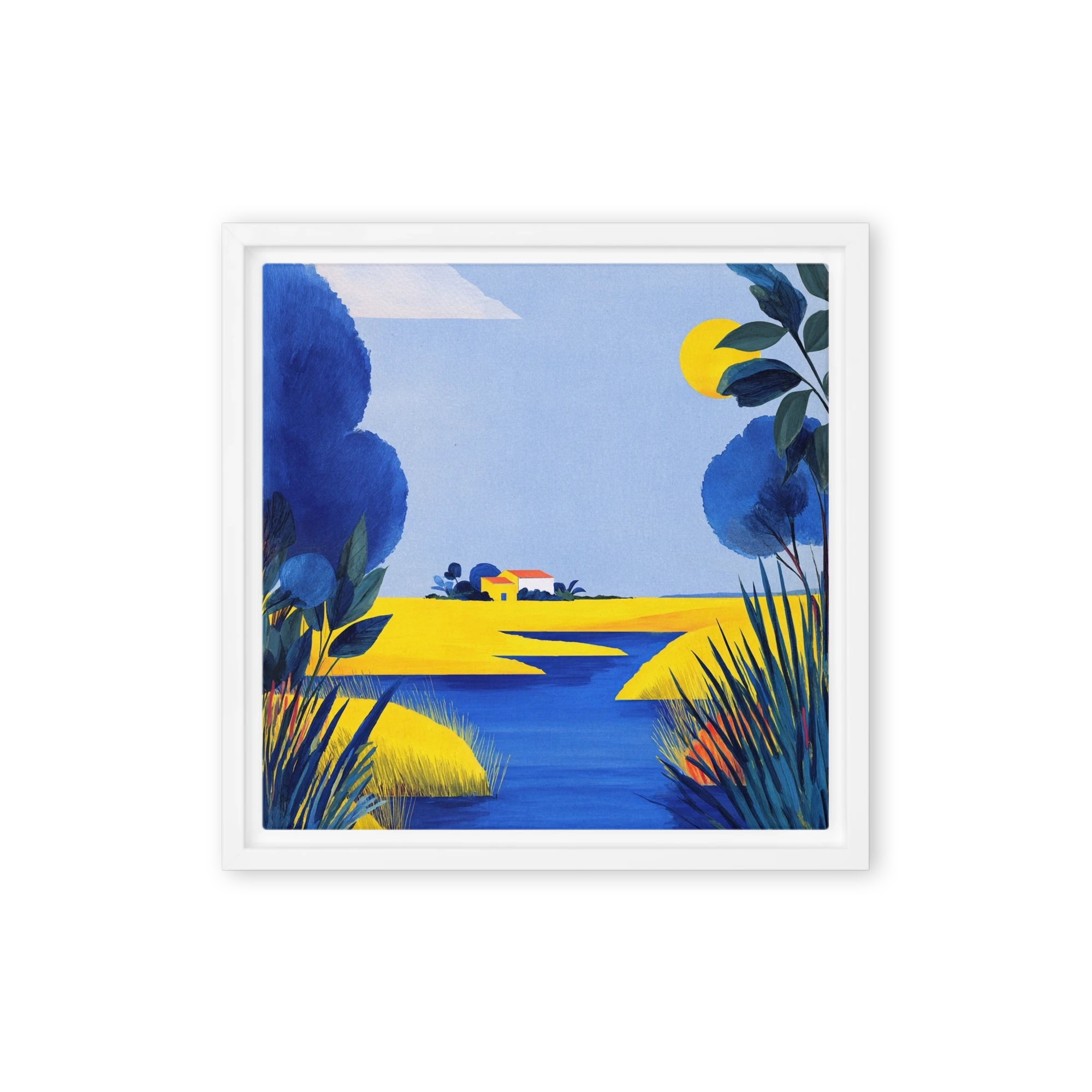 River Through Golden Fields
