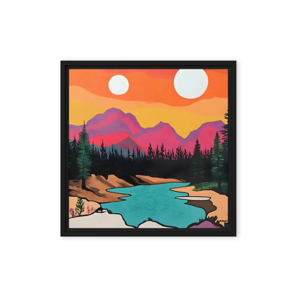 Dual Moons Landscape 
 Canvas | 10″x 10″