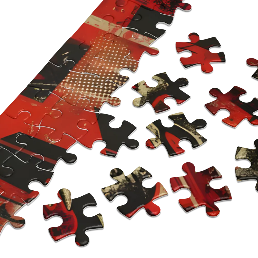 Crimson T. rex Skeleton | Jigsaw Puzzles