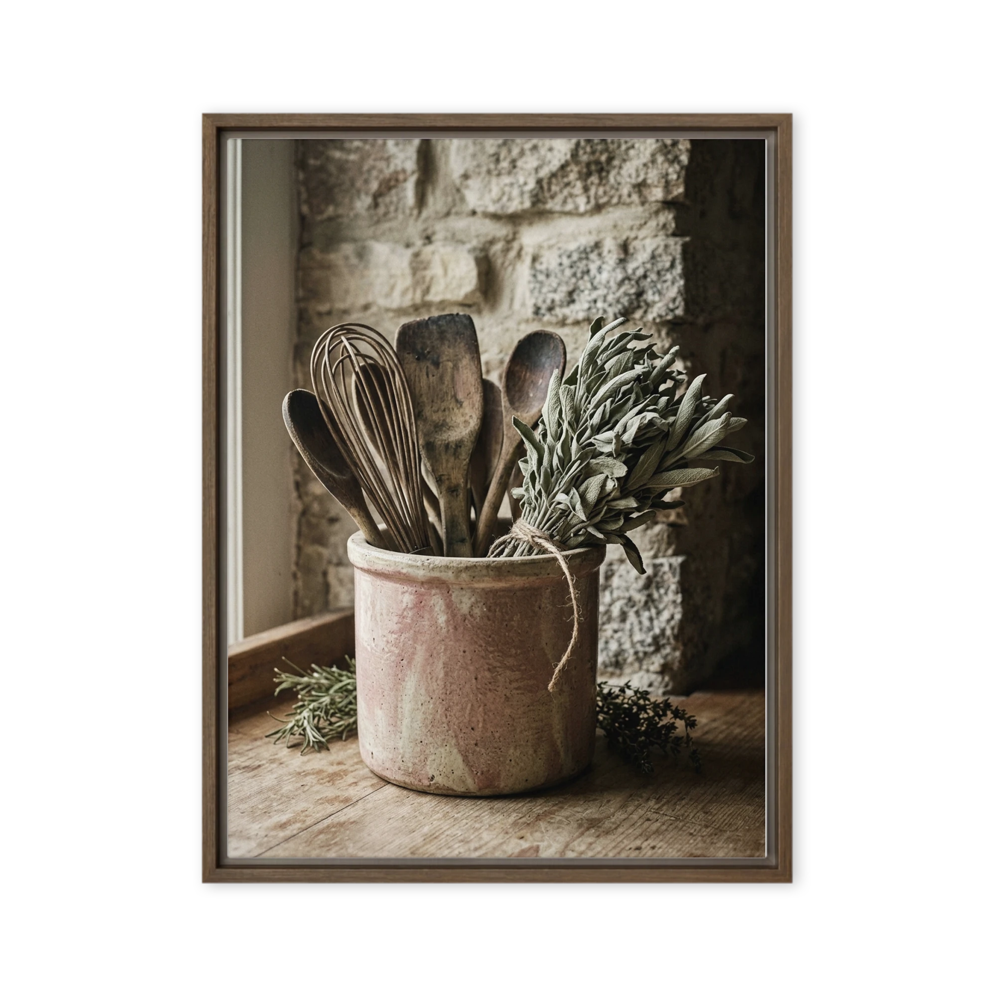 Rustic Kitchen Herbs Still Life | Art Print