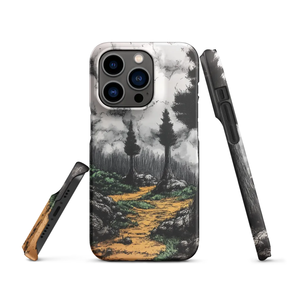 Stylized Landscape with Trees and Path | Phone Case