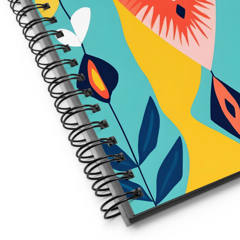 Geometric Floral Gaze 
 Spiral Notebook | 140 pages