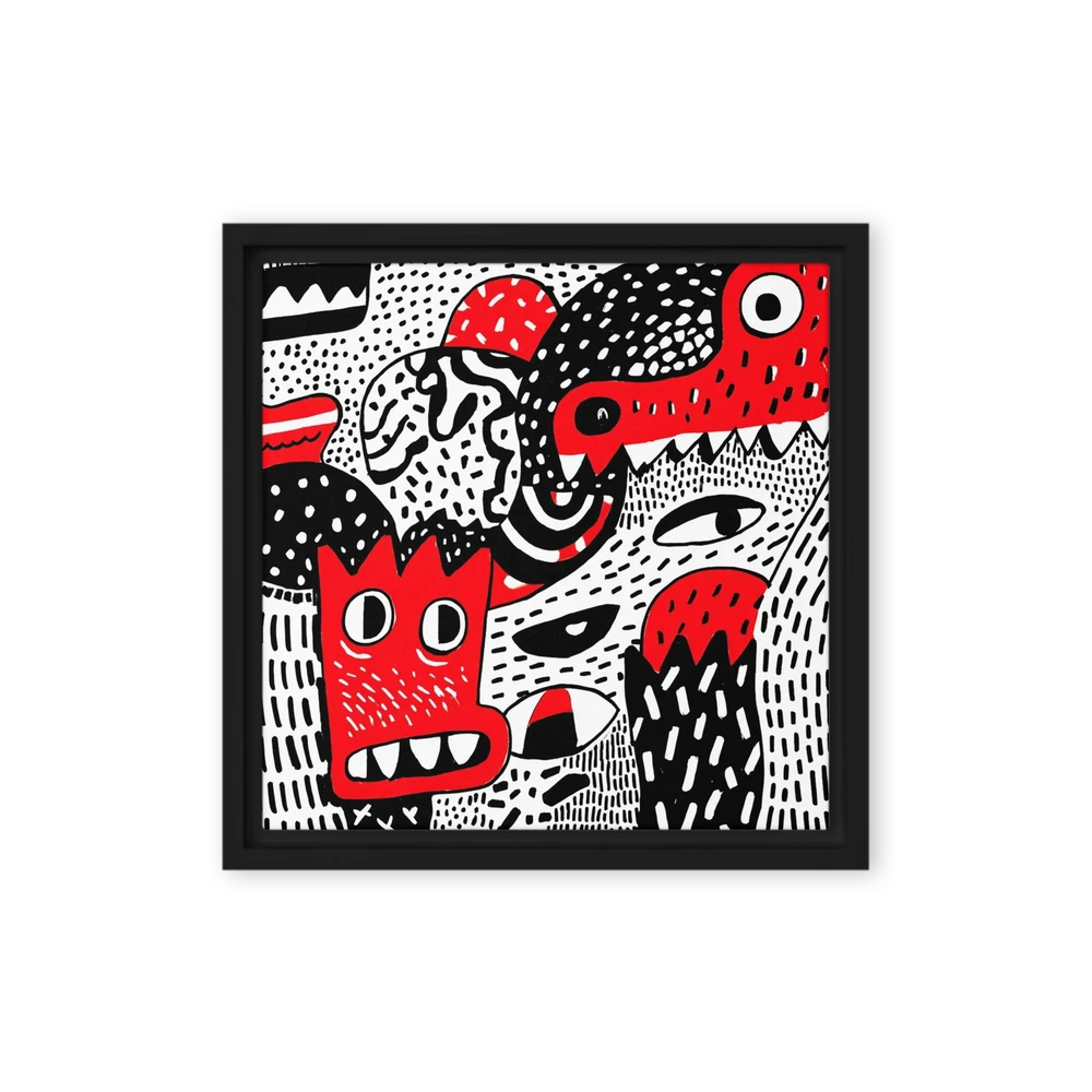 Red Monster Collage | Art Print