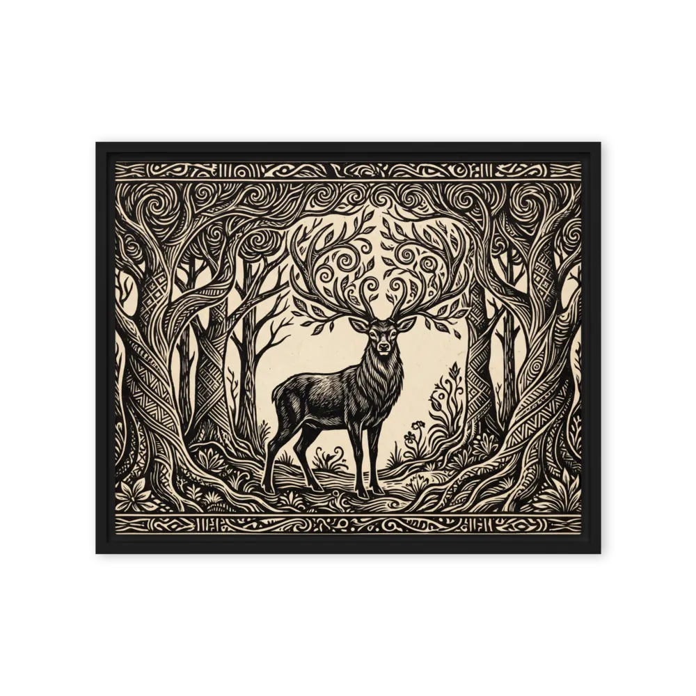 Forest Stag Woodcut | Art Print