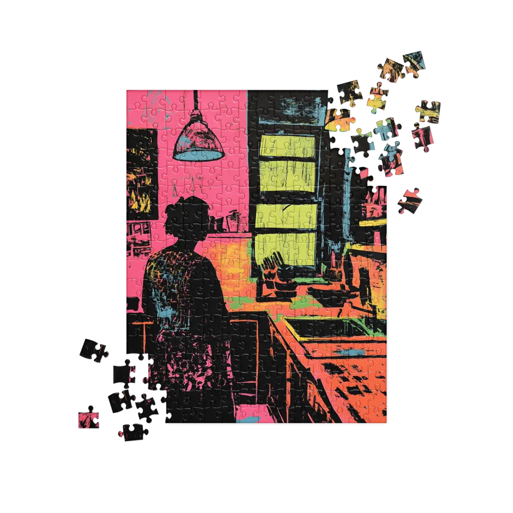 Neon Kitchen Scene 
 Jigsaw Puzzle