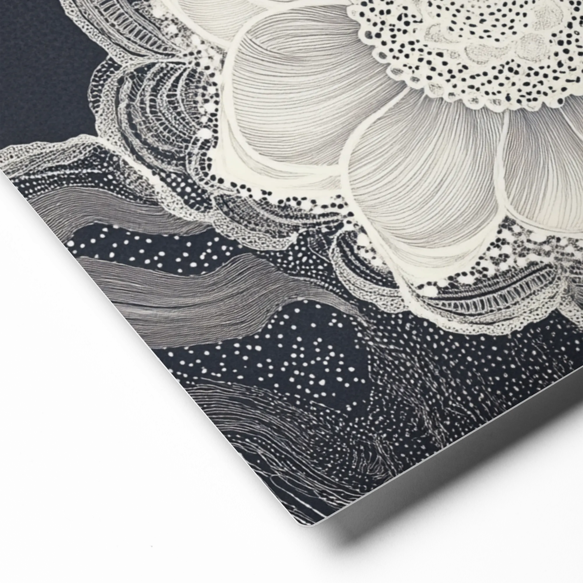 Filigree Bloom 
 Canvas with White Frame