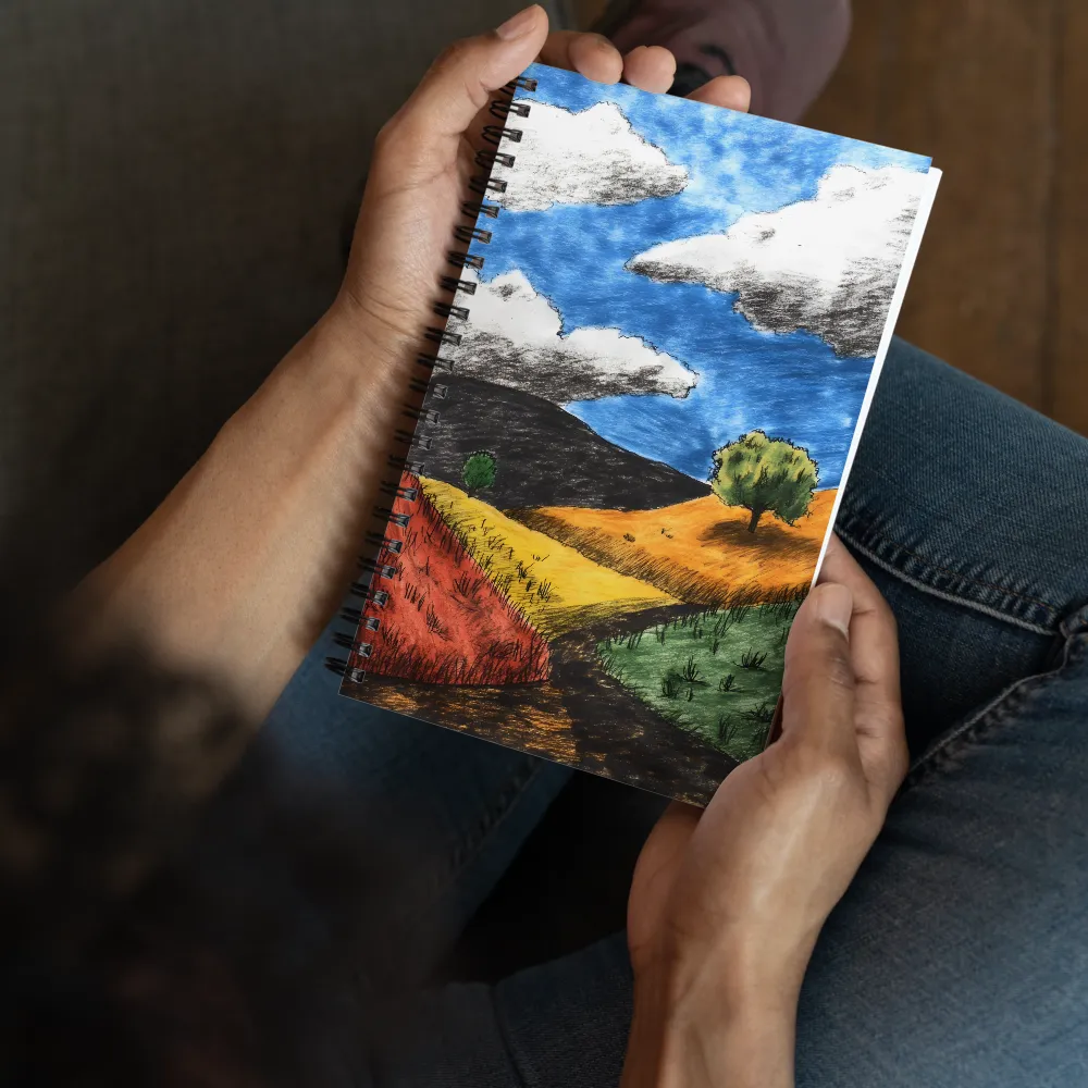 Colorful Hills Landscape 
 Spiral Notebook | 140 pages