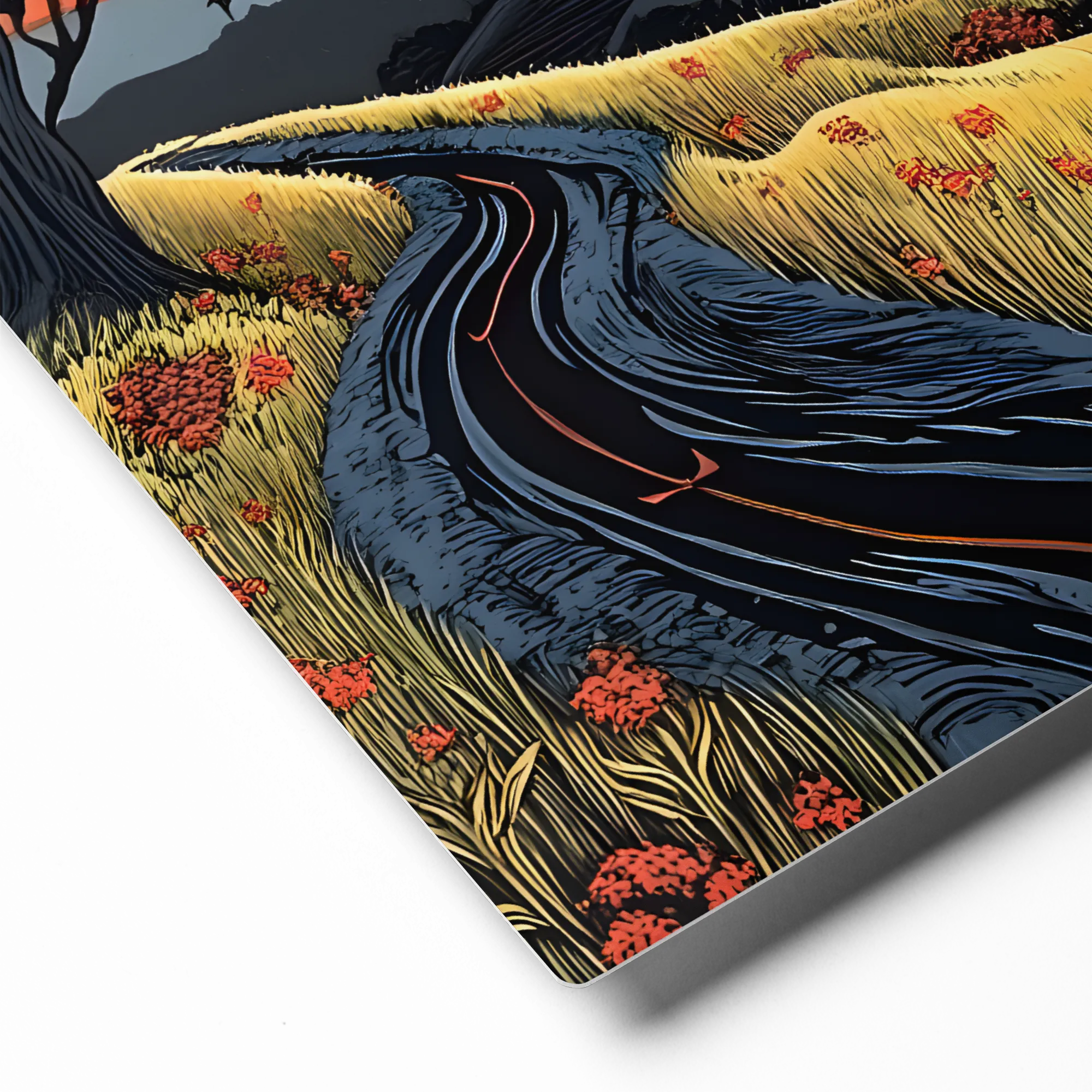 Winding Road at Sunset 
 Canvas | 37″x 37″