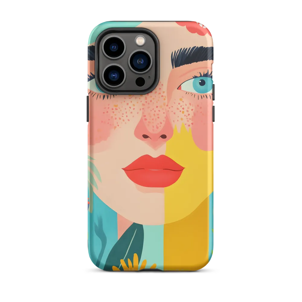 Colorful Female Portrait Illustration | Phone Case