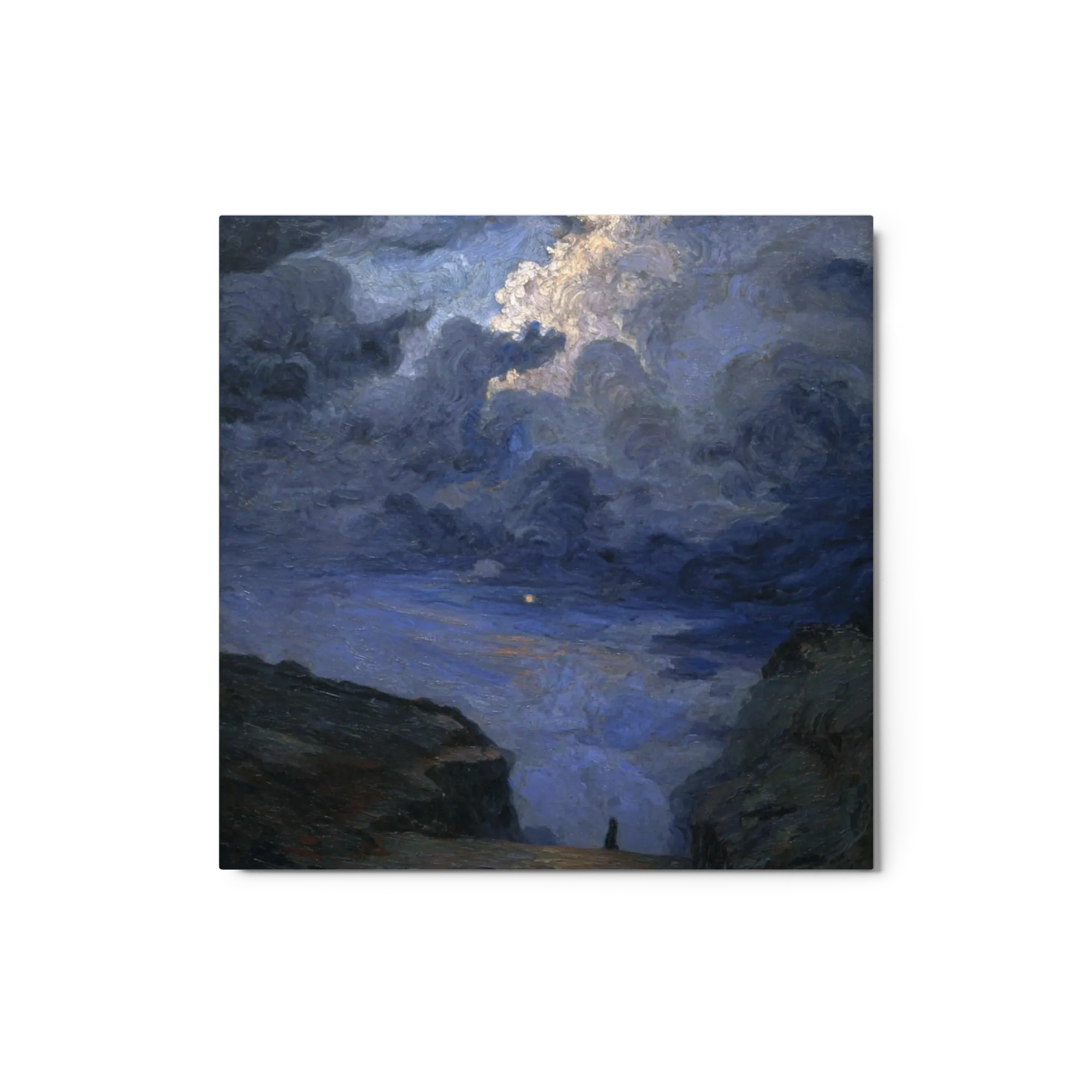 Solitude Under Swirling Clouds